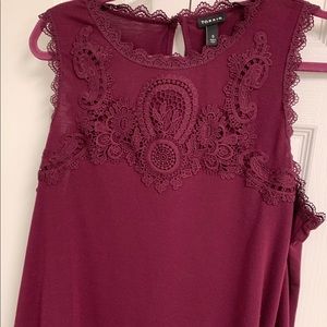 EUC. Torrid. sleeveless top. Lace appliqués